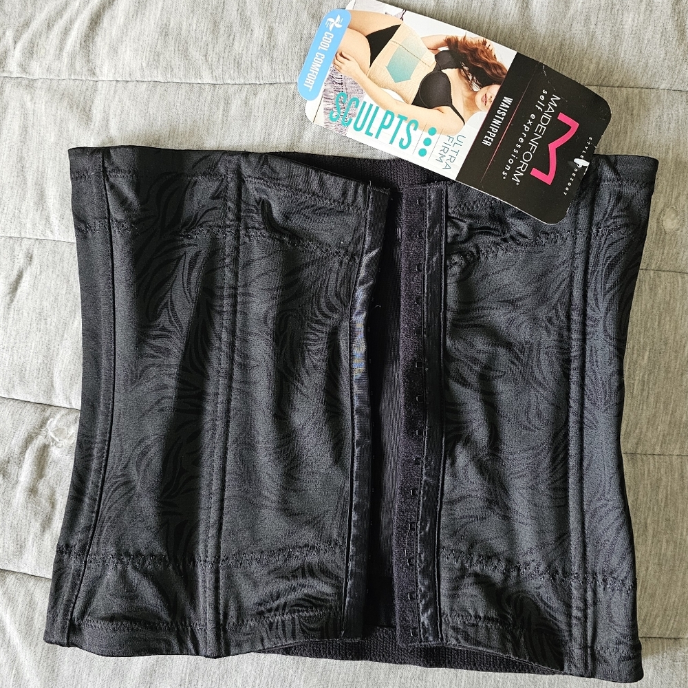 Waist Trainer Maidenform Black Sculpting Waist Cincher - Waist Trainer